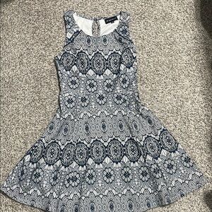 My Michelle Navy and White Lace Dress